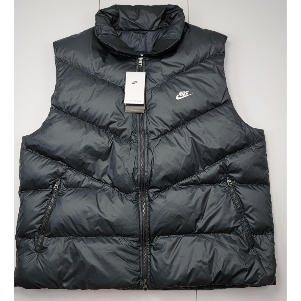 Nike Windrunner Statement Down Gilet Vest Goose Black HV1480-010 Sz XL $180 New
